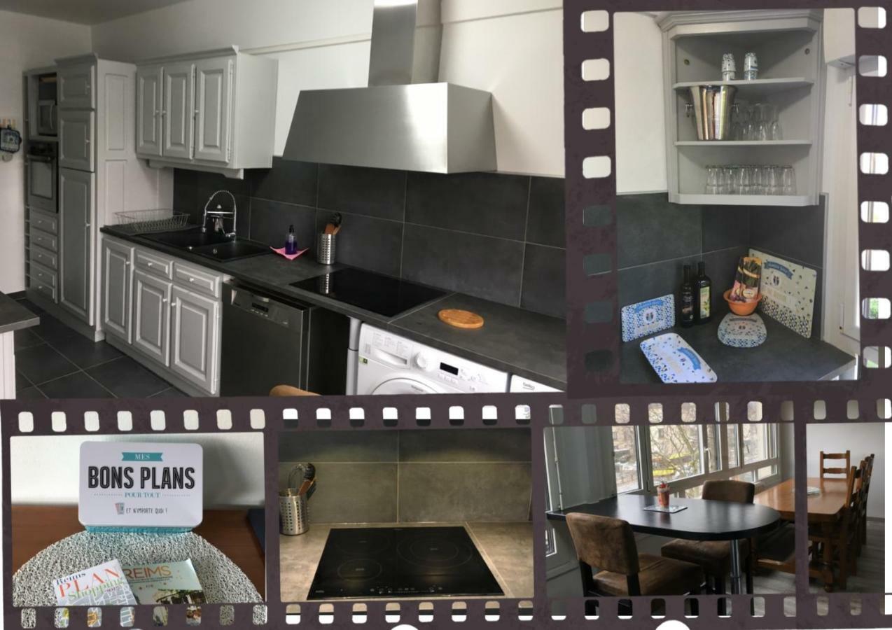 Bedinreims "Burgundy Bottle" 110M2 Exceptional, 4 Chambres Doubles, 2 Bain, Free Park & Wifi, Tout Equipe 외부 사진